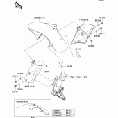 Схема узла: Переднее крыло для Kawasaki ZR1000 Z1000 ABS