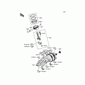 Схема вузла: Колінвал/поршень для Kawasaki ZG1400 1400GTR ABS