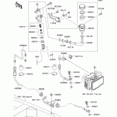 Схема вузла: Задній гальмівний циліндр Kawasaki ZR750 Z750 ABS