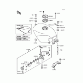 Схема узла: Топливный бак для Kawasaki EX250 ZZR250