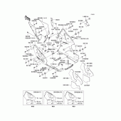 Схема вузла: Cowling lowers(1/2) для Kawasaki ZX1200 Ninja ZX-12R