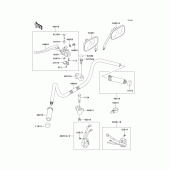 Схема вузла: Кермо & Пульт управління рульовим для Kawasaki VN800 Vulcan 800 Classic