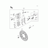 Схема вузла: Переднє гальмо для Kawasaki KLX300R