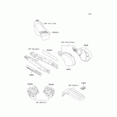 Схема вузла: Інформаційні наклейки (kx500-e4) для Kawasaki KX500
