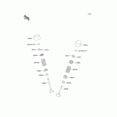 Схема узла: Клапан(ы) для Kawasaki ZX600 Ninja ZX-6RR