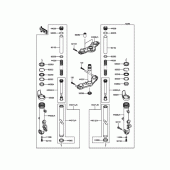 Схема вузла: Передня вилка для Kawasaki EX400 Ninja 400R ABS