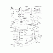 Схема узла: Топливный бак(1/2) для Kawasaki ZX750 Ninja ZX-7