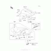 Схема вузла: Сидіння для Kawasaki ZX1400 Ninja ZX-14R ABS