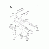 Схема узла: Задний рычаг (Маятник) для Kawasaki KX65