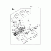 Схема узла: Throttle для Kawasaki ZR900 Z900