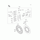 Схема узла: Передний тормоз для Kawasaki KX250/ KX252 KX250
