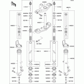 Схема узла: Вилка передней оси для Kawasaki ZX600 ZZ-R600