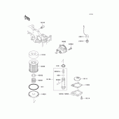 Схема вузла: Масляний насос & Масляний фільтр Kawasaki EX250 Ninja 250