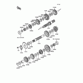 Схема вузла: Трансмісія для Kawasaki KL250 KLR250