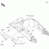 Схема вузла: Chain cover для Kawasaki ZX600 Ninja ZX-6R