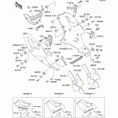 Схема вузла: Cowling lowers(zx750-j2) для Kawasaki ZX750 ZXR750