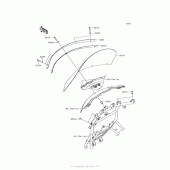Схема вузла: Вітрове скло для Kawasaki VN1700 Vulcan 1700 Voyager ABS