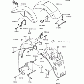 Схема вузла: Крило для Kawasaki ZG1000 1000GTR
