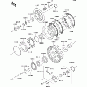 Схема узла: Сцепление для Kawasaki ZR1200 ZRX1200