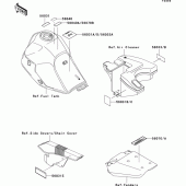 Схема вузла: Інформаційні наклейки для Kawasaki KL650 KLR650