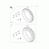 Схема вузла: Шини для Kawasaki KLZ1000 Versys 1000