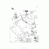 Схема узла: Топливный бак для Kawasaki EX300 Ninja 300
