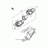 Схема узла: Приборная панель для Kawasaki BR125 Z125 Pro
