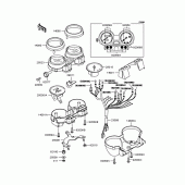 Схема вузла: Панель приладів для Kawasaki ZR400 ZRX