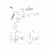 Схема вузла: Кермо & Пульт управління рульовим для Kawasaki ZX1100 GPZ1100
