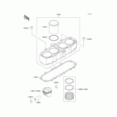Схема вузла: Циліндр & Поршень для Kawasaki ZX600 Ninja ZX-6