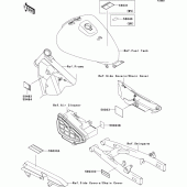 Схема вузла: Інформаційні наклейки для Kawasaki BN125 Eliminator