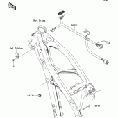 Схема вузла: Електроустаткування для Kawasaki KX250/ KX252 KX250F