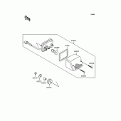Схема вузла: Задній ліхтар (Стоп-сигнал) для Kawasaki KL110 KSR