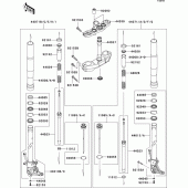 Схема вузла: Передня вилка для Kawasaki ZR1000 Z1000 ABS