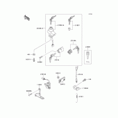 Схема узла: Замок зажигания для Kawasaki KLE250 Anhelo