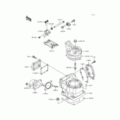 Схема вузла: Cylinder head/cylinder для Kawasaki KX125