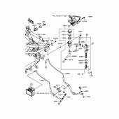 Схема вузла: Задній гальмівний циліндр для Kawasaki BR250 Z250SL ABS