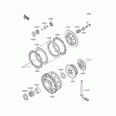 Схема узла: Сцепление для Kawasaki ZX400 ZXR400R
