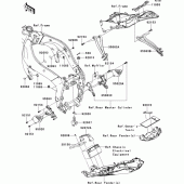 Схема вузла: Кріплення двигуна для Kawasaki ZX636 Ninja ZX-6R ABS