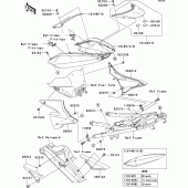 Схема узла: Задние боковые обтекатели & Защита цепи для Kawasaki ZX1000 Ninja ZX-10R