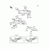 Схема вузла: Задні бічні обтічники & Захист ланцюга для Kawasaki ZX400 ZZR400