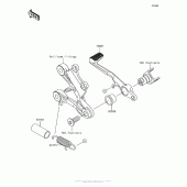 Схема вузла: Педаль гальма/torque Link для Kawasaki ZX636 Ninja ZX-6R