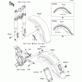 Схема узла: Крыло для Kawasaki VN1600 VN1600 Classic