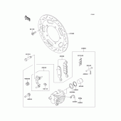 Схема вузла: Переднє гальмо для Kawasaki VN900 Vulcan 900 Custom