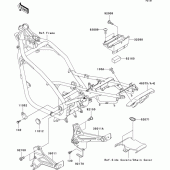Схема узла: Крепление двигателя для Kawasaki ER500 ER-5