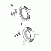 Схема вузла: Колеса (Шини) для Kawasaki EL250 Eliminator 250SE
