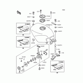 Схема узла: Топливный бак (EX250-H6) для Kawasaki EX250 ZZR250