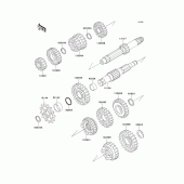 Схема вузла: Трансмісія для Kawasaki KX125