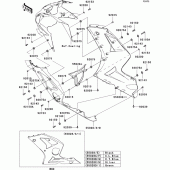 Схема вузла: Нижній обтічник для Kawasaki ZX636 Ninja ZX-6R