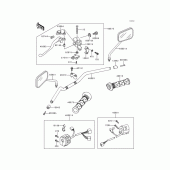 Схема вузла: Кермо & Пульт управління кермовим для Kawasaki ZR750 ZR-7